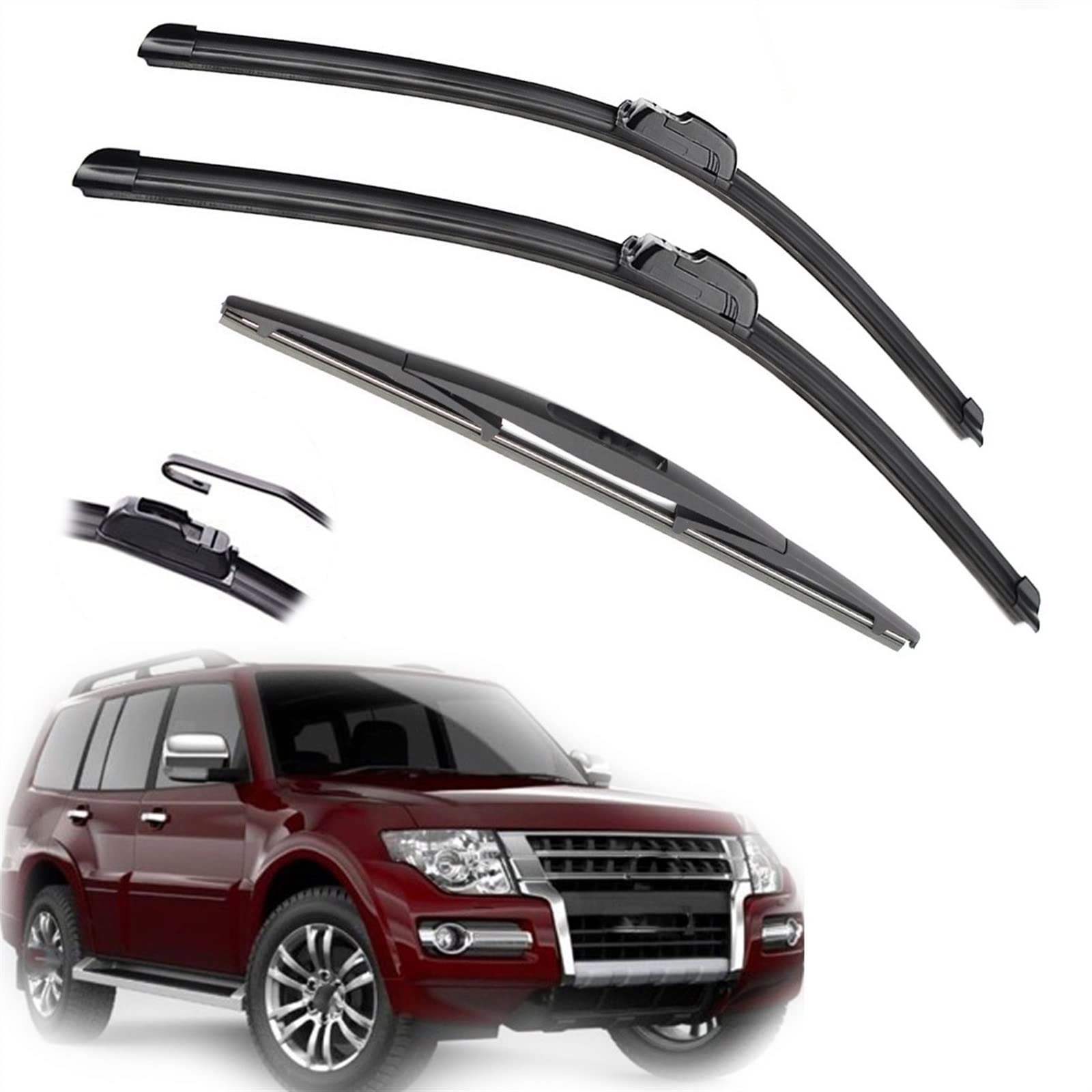 22 "20" 14 "Front Heckscheibe Scheibenwischerblätter Bürsten Cutter Zubehör Für Mitsubishi Für Pajero Für Shogun Für Montero V80 V87 V93 V97 2007-2020 von VIDOJI