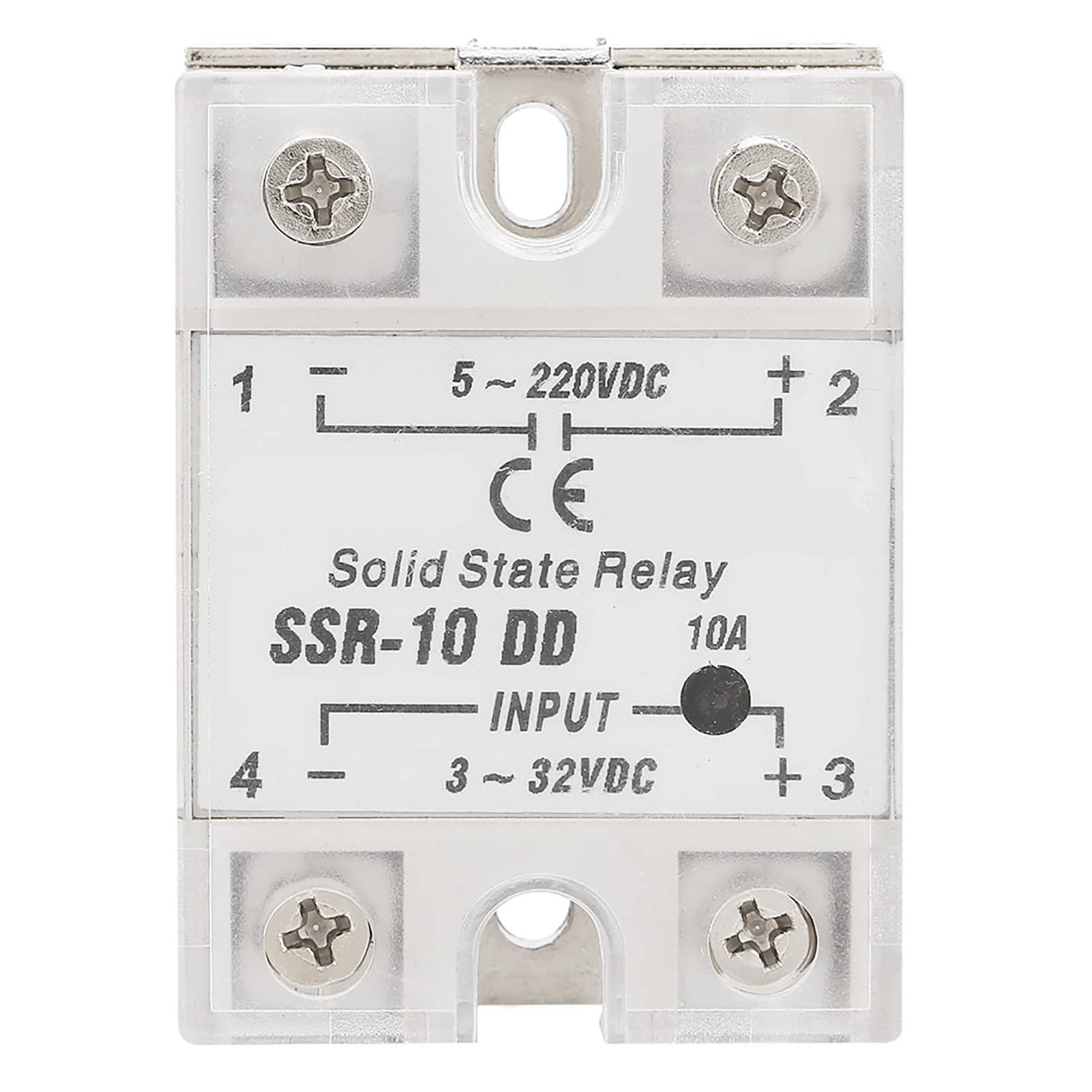 VIFERR Halbleiterrelais, SSR-10 DD 10A 5-220V DC Halbleiterrelaismodul Solid-State-Relaismodul für Industriellen Automatisierungsprozess von VIFERR