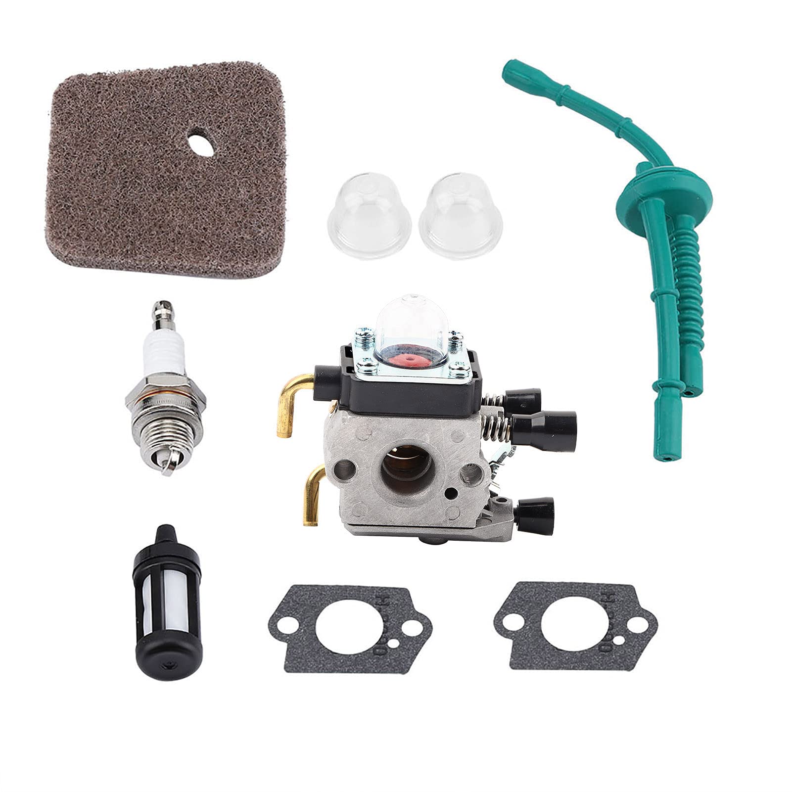 Vergaser Kit, Vergaserersatz für Stihl FS55 FS55R FS55RC FS38 KM55 HL45 KM55R Motorsense Trimmer Rasenmäher Zubehör von VIFERR