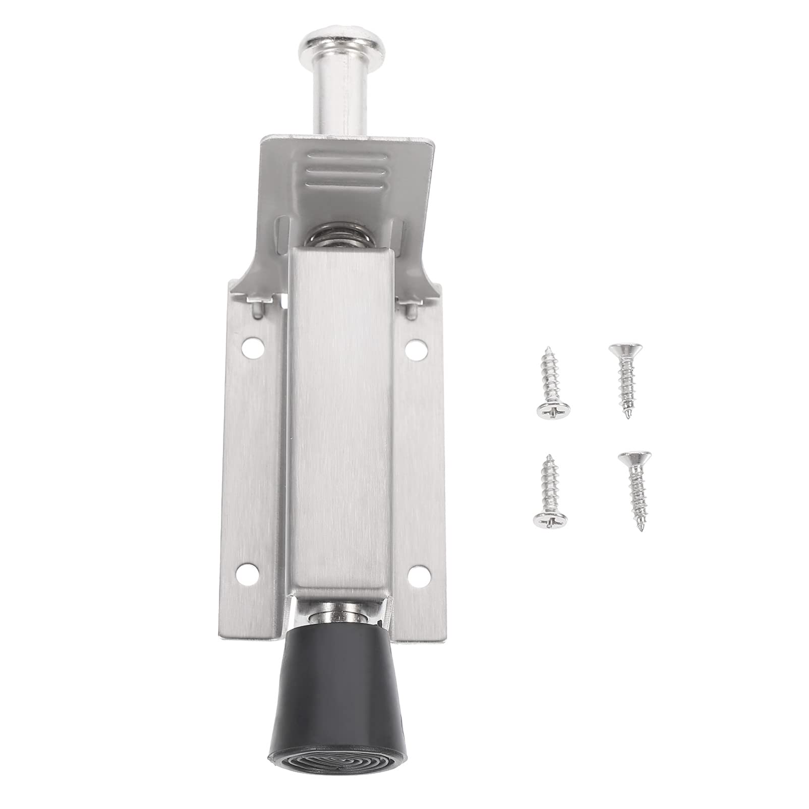 Fuß Türschloss Wand Innere Türstopperfuß Türstoßstange Tür stoppt offen bodentürstopper Fangtürhalter praktische Türstopper an der Tür montierter Türstopper Rostfreier Stahl Silver VILLCASE von VILLCASE