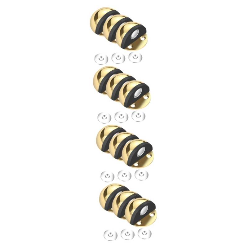 VILLCASE 12 Stk Türpuffer Für Wände Sicherheits-türstopper Türstopper Zur Wandmontage Scheunentorstopper Türstopper Für Die Unterseite Der Tür Türkeilstopper Golden Rostfreier Stahl von VILLCASE