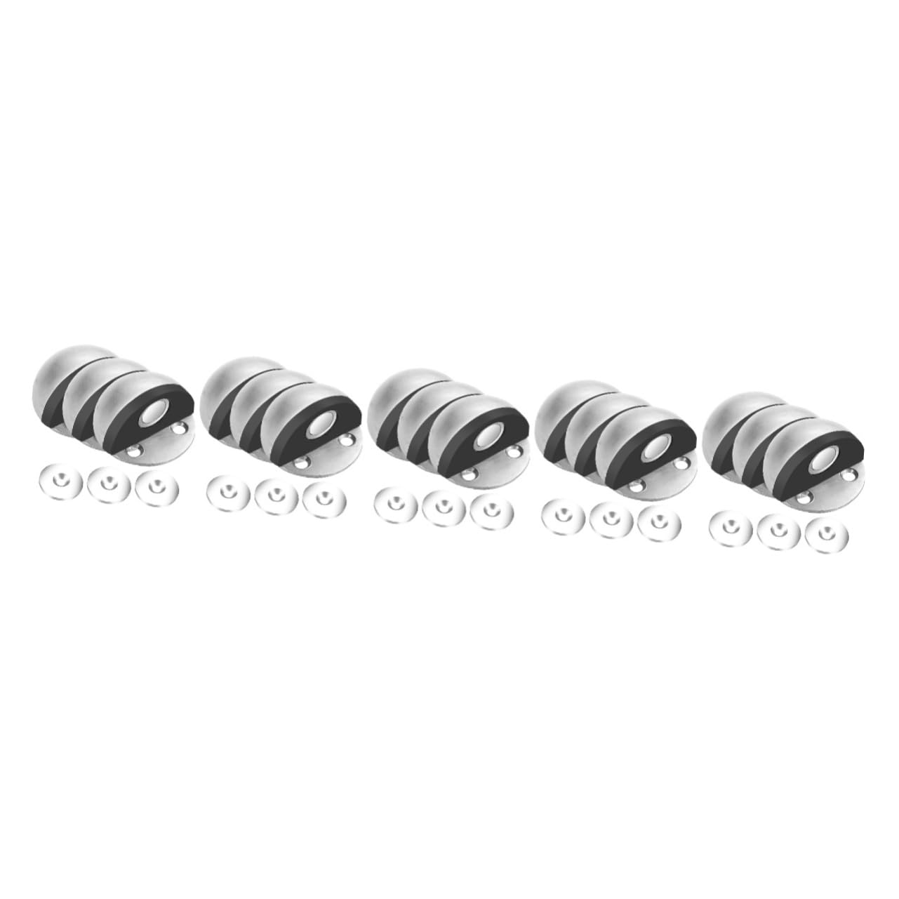 VILLCASE 15 Stk Türstopper door stops autotürschoner magnetischer Türverschluss Türkeilstopper Geräuschstopper unter der Tür verhindern, dass die Tür zuschlägt Rostfreier Stahl Silver von VILLCASE