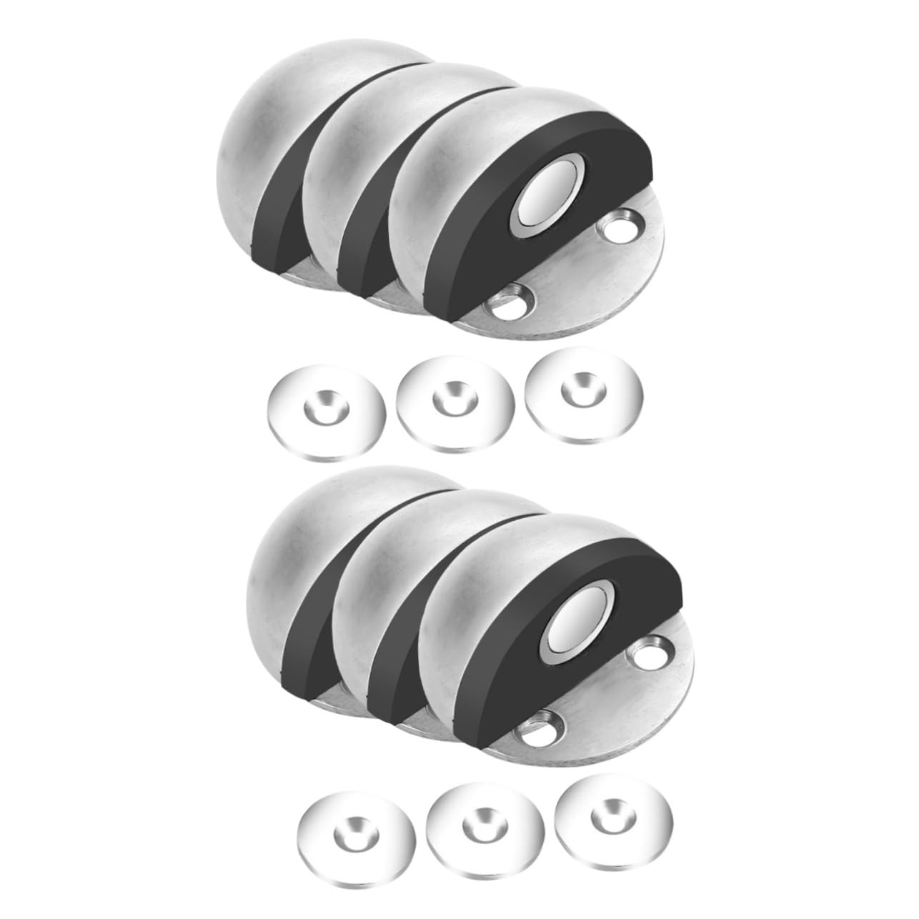 VILLCASE 6 Stk Türstopper für die Wand door stops autotürschoner magnetischer Türstopper gewerblicher Türstopper Türpuffer für Wände wandmontierter Türstopper Rostfreier Stahl Silver von VILLCASE