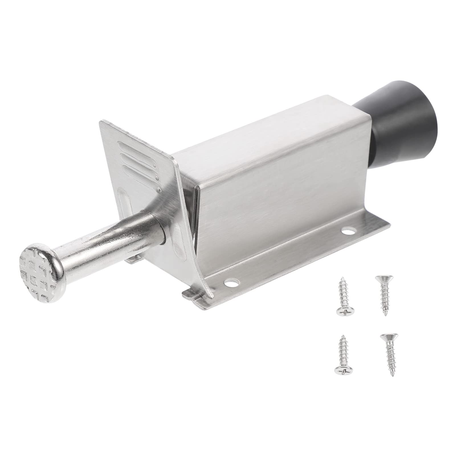 VILLCASE Fuß Türschloss tragbar Garage Türkeile im Innenbereich teleskopischer türstopper Fangtürhalter zuschlagen einzigartiger Türhalter türstopper aus edelstahl Rostfreier Stahl Silver von VILLCASE