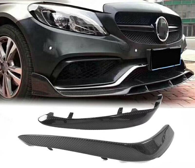 Front Stoßstange Splitter Canard Diffusor Fin Wertigkeit Spoiler Body Kit für Mercedes Benz C Class W205 C63 AMG 2-Door 4-Door 2015-2018 Auto Zubehör Frontspoiler. von VINAUD