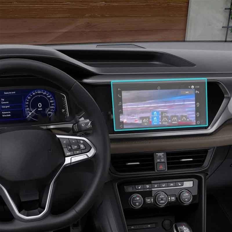 VINCTV 10,1 Zoll Kompatibel Mit Taos Für T-Cross 2022 Autoradio GPS-Navigation Innenraum Gehärtetes Glas Displayschutzfolie Refit Navigation Schutzfolie von VINCTV