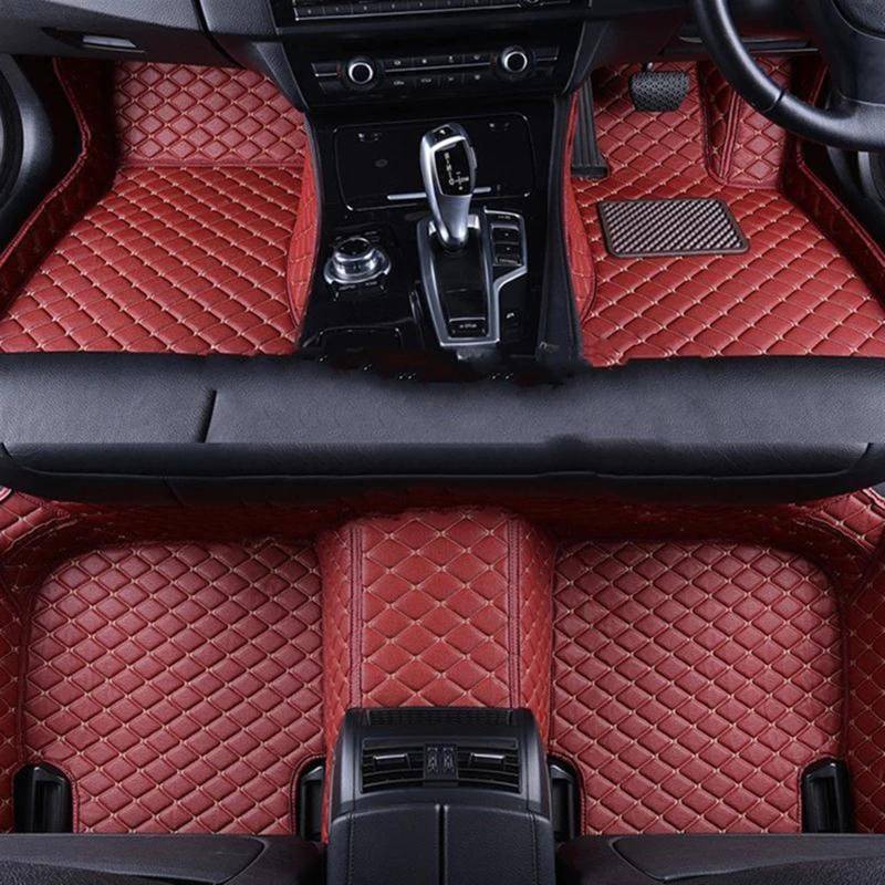 VINCTV Auto Fußmatten Teppich Kompatibel Mit Fit Für Jazz 2020 2019 2018 2017 2016 2015 2014 5 Sitze Custom RHD Teppiche Auto Fußmatten Auto Cover Styling Zubehör(5) von VINCTV