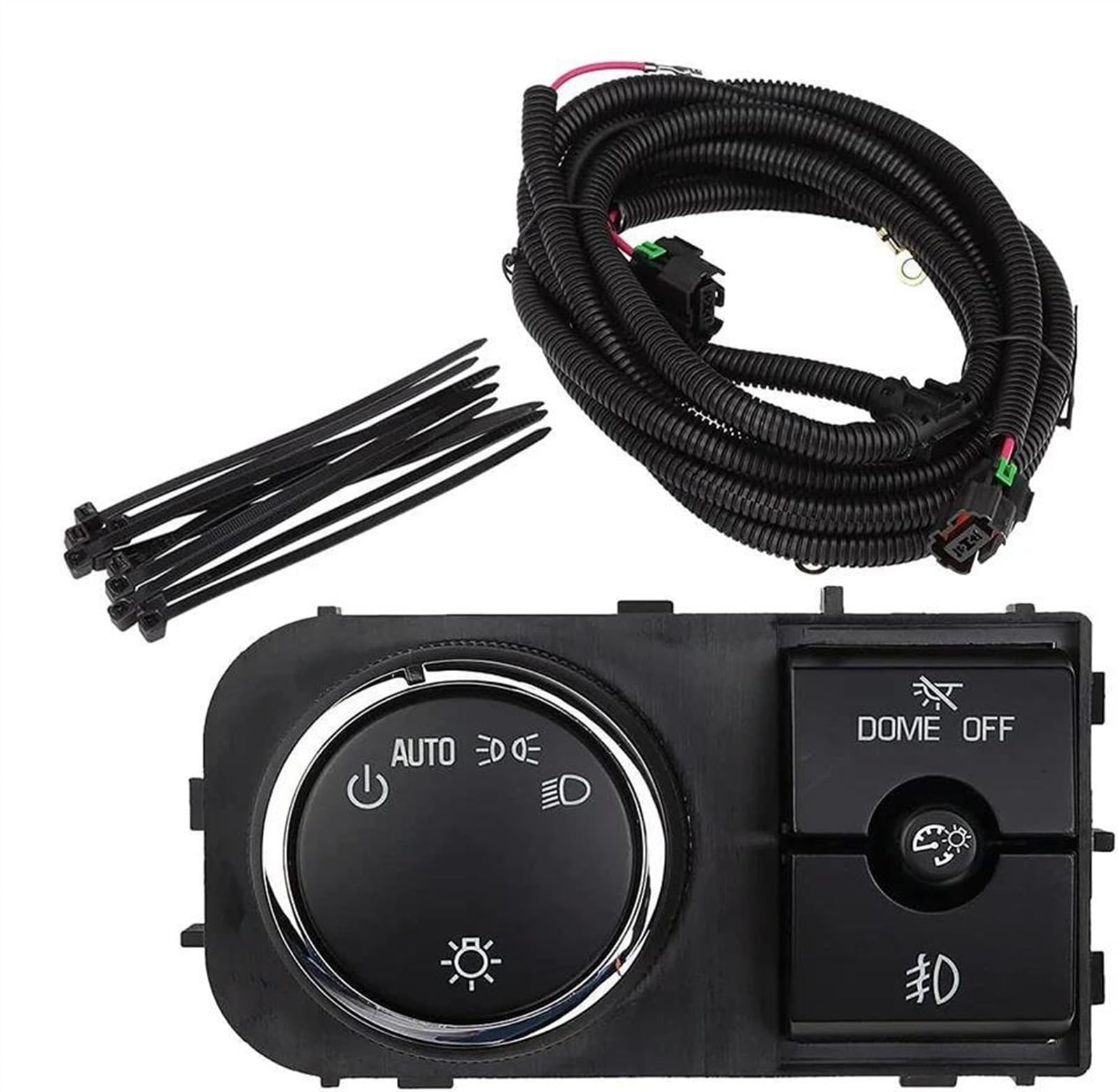 VINCTV Bedienelemente Kompatibel Mit GMC Für Sierra 1500 2500 3500 HD 2007–2011 2012 2013 Auto-Scheinwerfer-Steuerschalter-Baugruppe Nebelscheinwerfer-Taste 15096895 25858705(Switch) von VINCTV