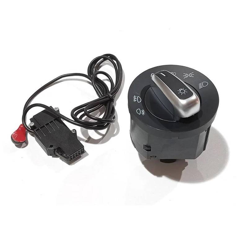 VINCTV Bedienelemente Kompatibel Mit VW Für Golf MK5 MK6 Für Rabbit 2006–2009. Scheinwerfer-Dimmer, Auto-Scheinwerferschalter, Auto-Scheinwerferschalter Mit Lichtsensor-Modul 5ND941431B von VINCTV