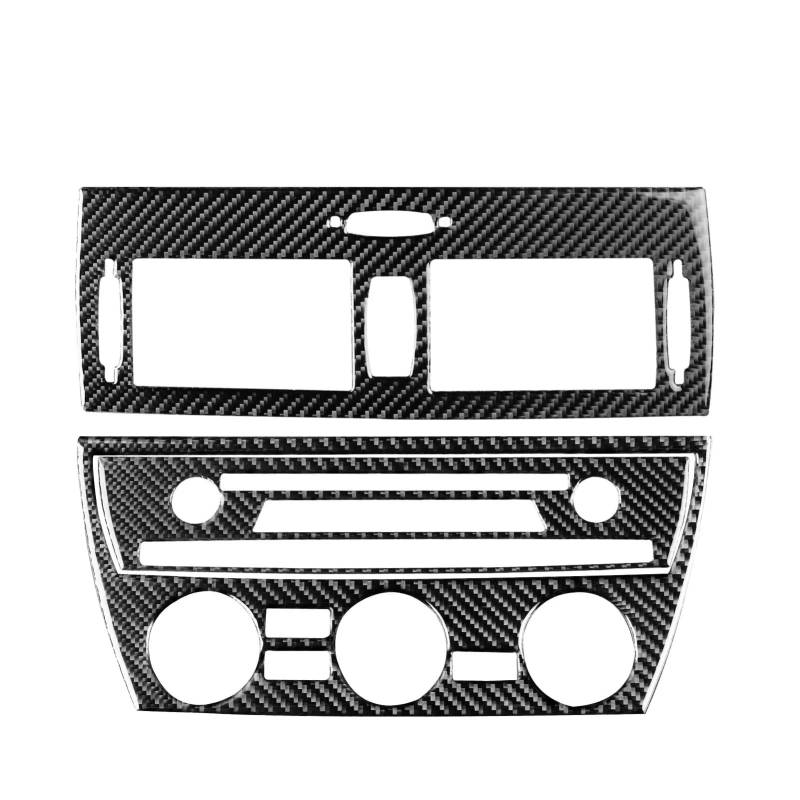 VINCTV CD Panel Aufkleber Kompatibel Mit X3 E83 2004 2005 2006 2007 2008 2009 2010 Autoinnenraumklimaanlage CD-Steuerung Dekorrahmen Autozubehör(Carbon Fiber B) von VINCTV