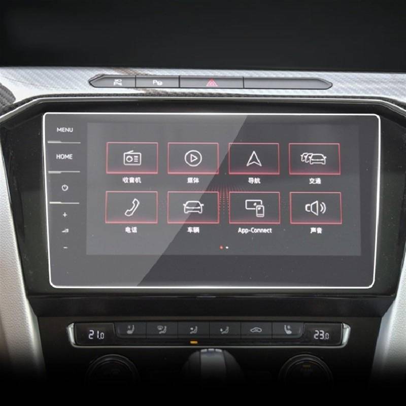 VINCTV Kompatibel Mit Arteon Für CC 2018 2019 2020 2021 Auto-GPS-Navigationsfolie LCD-Bildschirm Gehärtetes Glas Schutzfolie Anti-Fingerabdruck-Folie Navigation Schutzfolie(9.2 Inch) von VINCTV