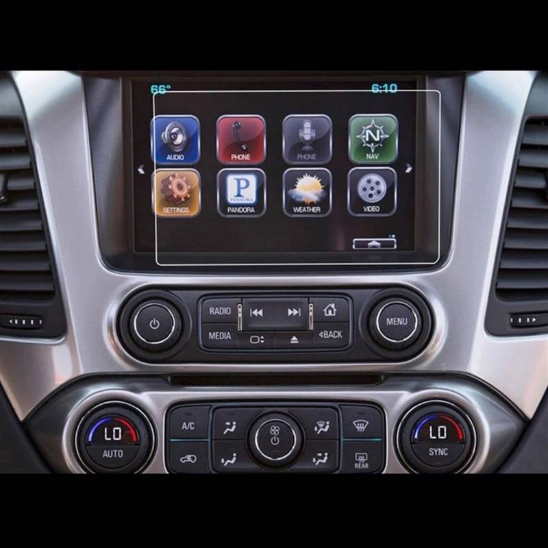 VINCTV Kompatibel Mit Chevrolet Für Suburban Für Tahoe 2015 2016 2017 2018 2019 Auto-Navigation Interior Center Displayschutzfolie Anti-Fingerabdruck Navigation Schutzfolie von VINCTV