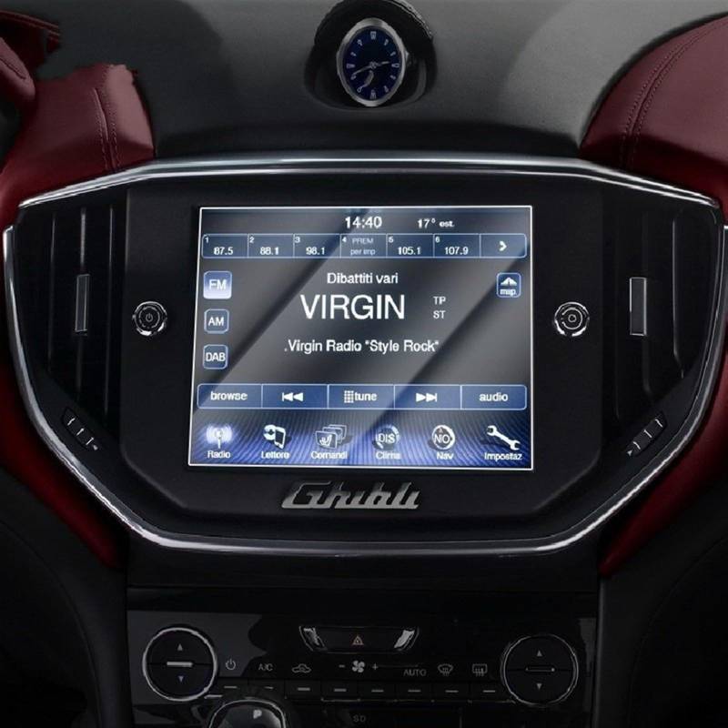 VINCTV Kompatibel Mit Maserati Für Ghibli 2014 2015 2016, Auto-GPS-Navigationsfolie, LCD-Bildschirm, Gehärtetes Glas, Schutzfolie, Innen-Refit-Dekoration Navigation Schutzfolie von VINCTV