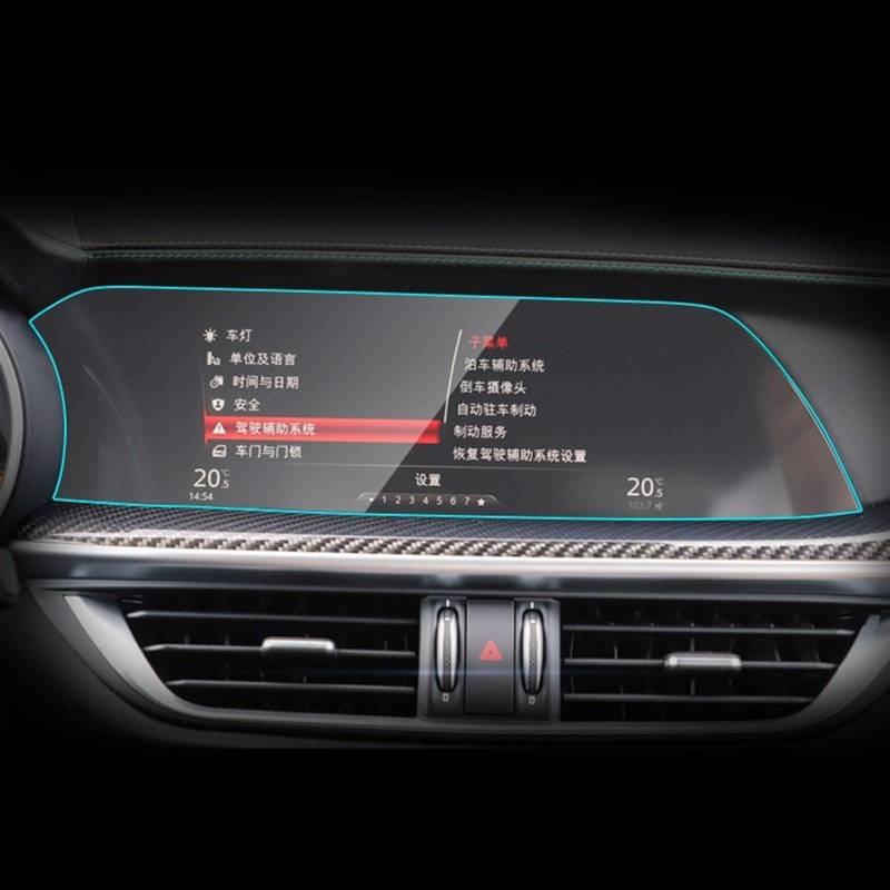 VINCTV Kompatibel mit Alfa Für Romeo Für Stelvio 2015 2016 2017 2018 2019 2020 2021 2022 2023 Auto GPS Navigation Schutzfolie LCD Bildschirm 8,8 Inc Navigation Schutzfolie(1PCS) von VINCTV