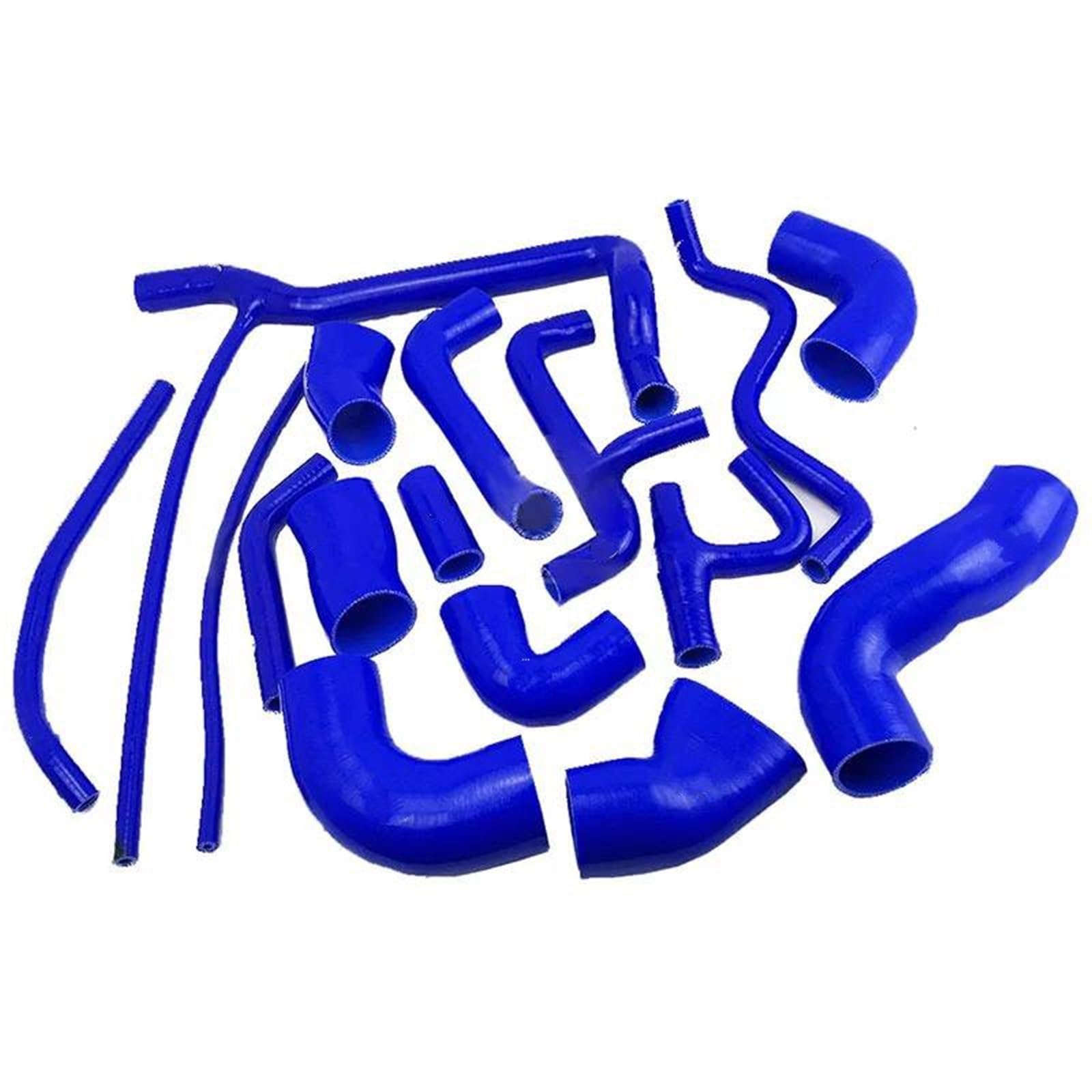 VINCTV Kühlmittelschläuche Kompatibel Mit VW Für Corrado G60 1.8L Für J&etta Für Golf Mk2 G60 1.8L PG Ohne 1988–1993 Kompressor, Silikon-Heizkörper-Kühlmittelschlauch-Set(Blue) von VINCTV