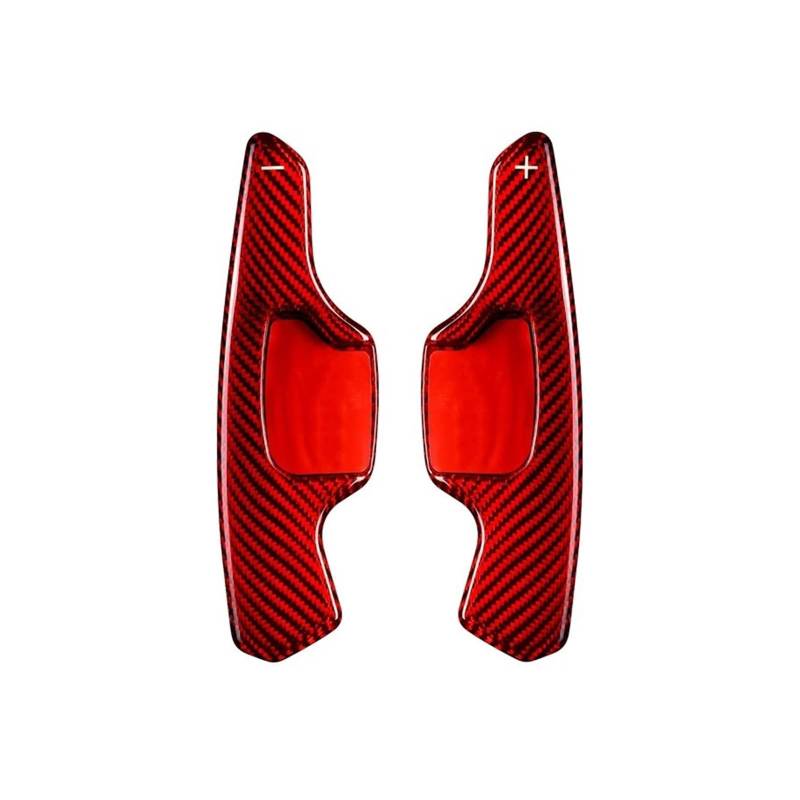 VINCTV Schaltwippen Shift Paddle Kompatibel Mit Ford Für Taurus 2013 2014 2015 2016 2017 Auto-Paddle-Extender-Lenkrad Carbon Fiber Paddle Shift Autozubehör(Red) von VINCTV