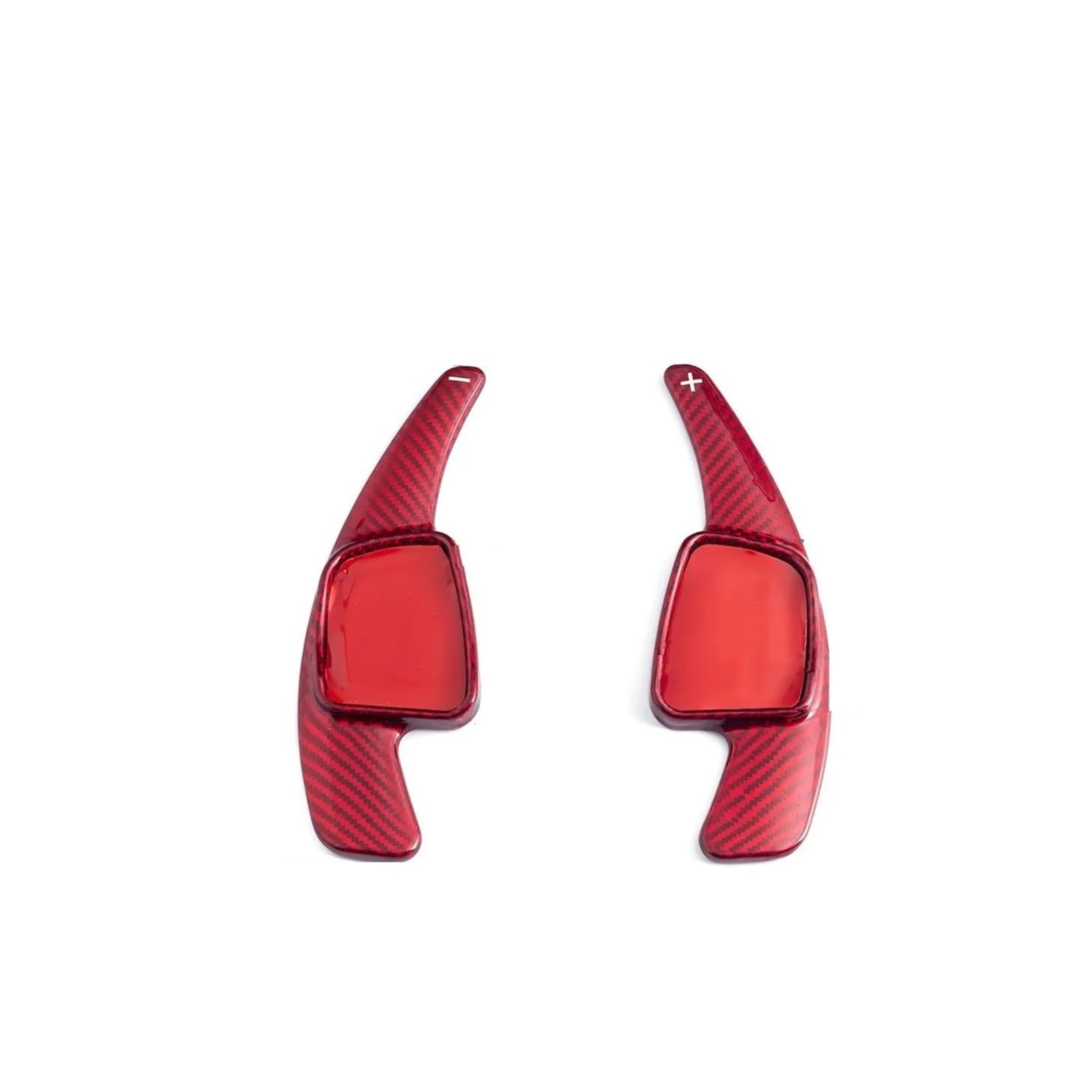 VINCTV Schaltwippen Shift Paddle Kompatibel Mit Für SQ2 Q3 Q8 2019-2023 Für Q3 Für Sportback SQ8 2020-2023 Carbonfaser-Textur Auto-Schaltwippenverlängerung Lenkrad(Red) von VINCTV