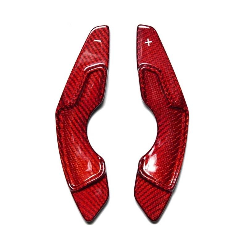 VINCTV Schaltwippen Shift Paddle Kompatibel Mit Lexus Für RC 2014 2015 2016 2017 2018 Auto-Schaltwippen Carbon Fiber Paddle Shifter Lenkrad-Schaltwippe(Fiberglass Red) von VINCTV