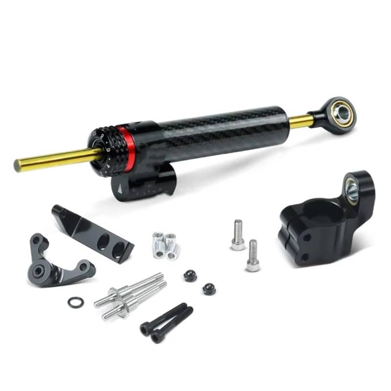 VINCTV Stabilisator Kompatibel Mit Ducati Für Hyperstrada 821 2013 2014 2015 Für Hyperstrada 939 2016 2017 Motorrad-Lenker-Dämpfer-Stabilisator Einstellbare Lenkung(Black) von VINCTV