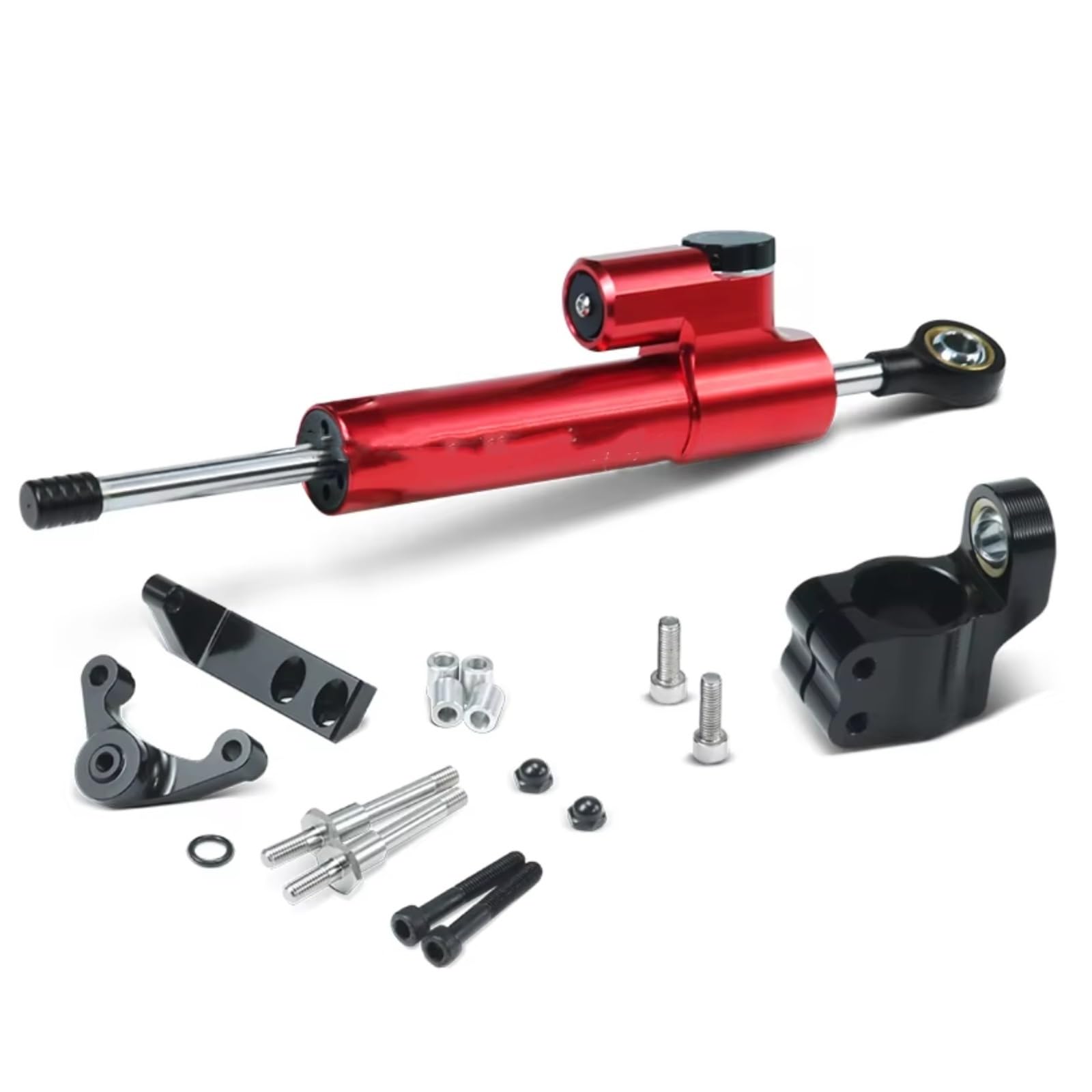 VINCTV Stabilisator Kompatibel Mit Ducati Für Hyperstrada 821 Für SP 2016 Für Hyperstrada 939 Für SP 2016 2017 2018 Motorrad-Lenker-Dämpfer-Stabilisator(Red) von VINCTV