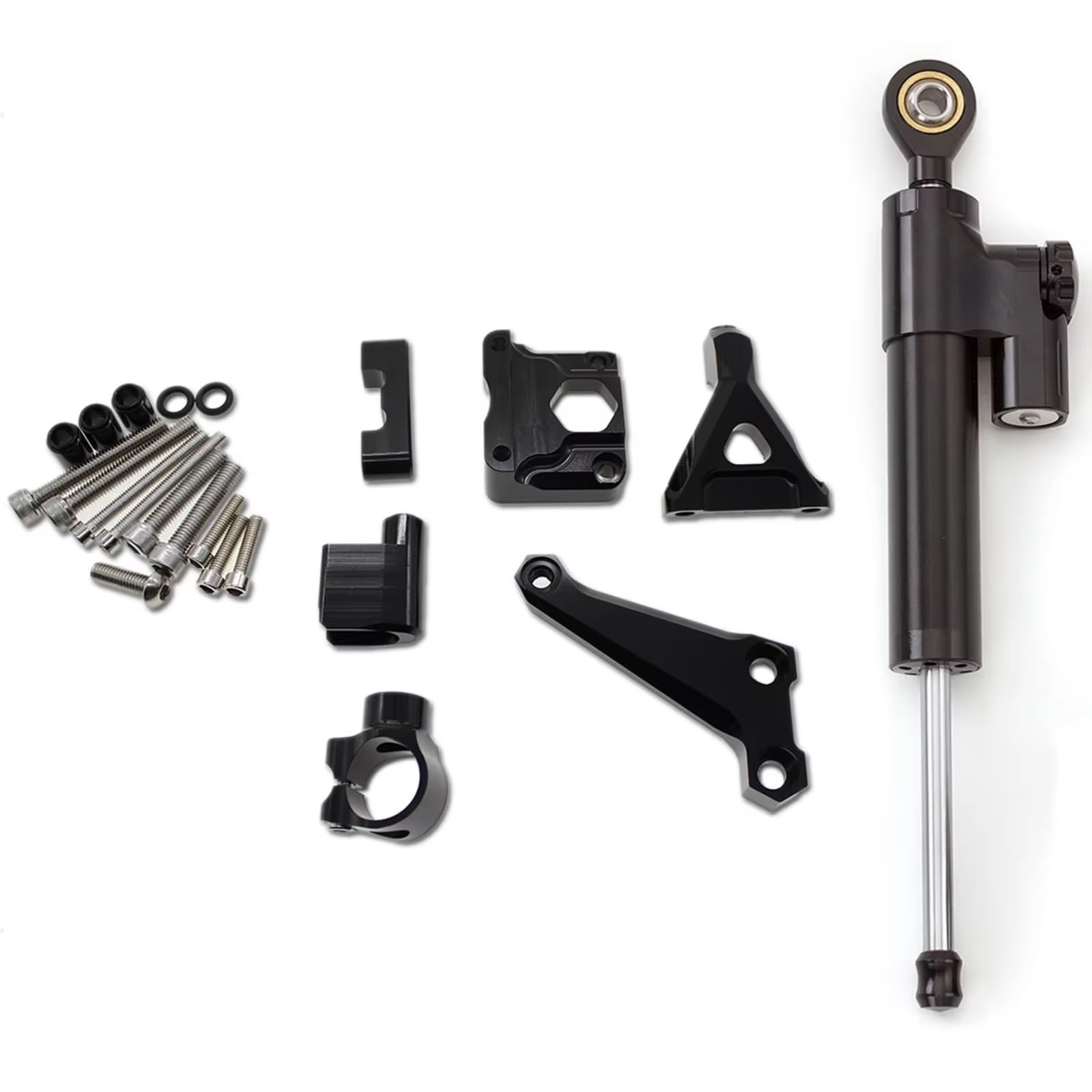 VINCTV Stabilisator Kompatibel Mit Für Z300 Z250 2015 2016 Aluminium -Motorrad -Dämpfer Lenkung Stabilisierung Der Halterung Montage -Kit -Motorradzubehör(Black) von VINCTV