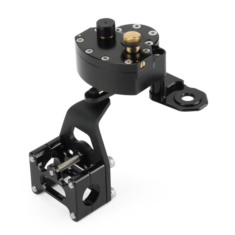 VINCTV Stabilisator Kompatibel Mit Yamaha Für Tenere 700 Für Rally 2019 2020 2021 2022 2023 Lenkstabilisator Dämpferhalterung Motorrad Umgekehrte Halterung(Black) von VINCTV