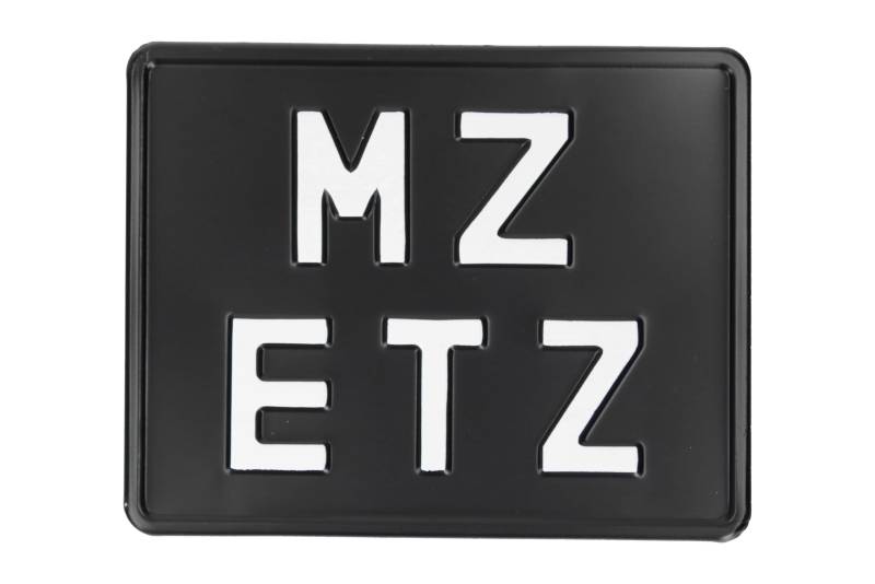 Nummernschild schwarz passt MZ ETZ von VINI