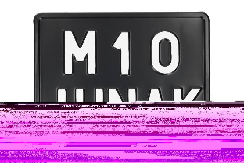 passt JUNAK M10 Nummernschild schwarz von VINI