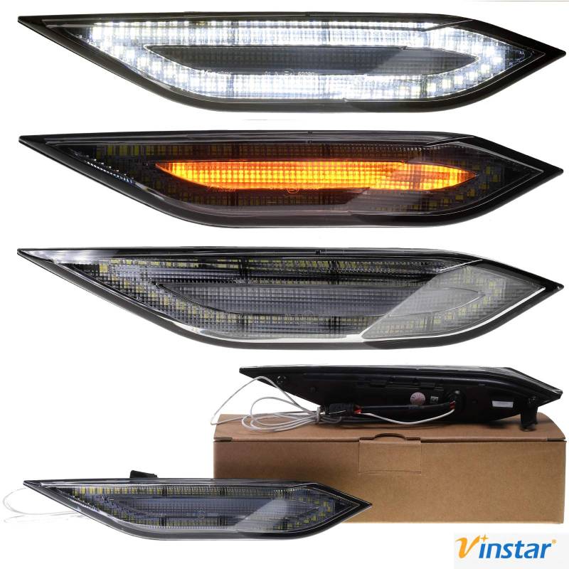 VINSTAR Paar Seiten Blinker RECHTS + Links LED kompatibel mit Porsche Cayenne 92A 2010-2014 von VINSTAR