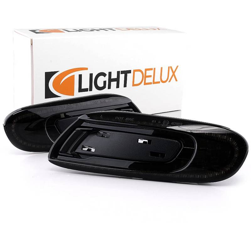 VINSTAR 2 x LED Blinker Seitenblinker Blinkleuchte mit E-Prüfzeichen Black Vision V-173306 von VINSTAR