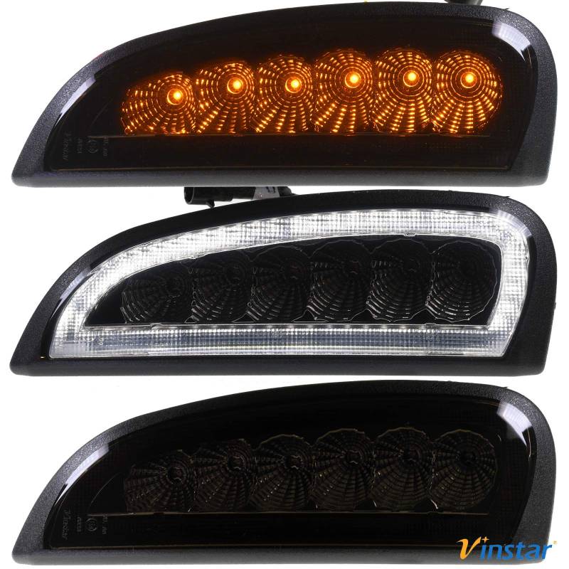 VINSTAR 2X LED Front Blinker Positionslicht RAUCHGLAS Porsche kompatibel mit Cayenne 2006-2010 von VINSTAR