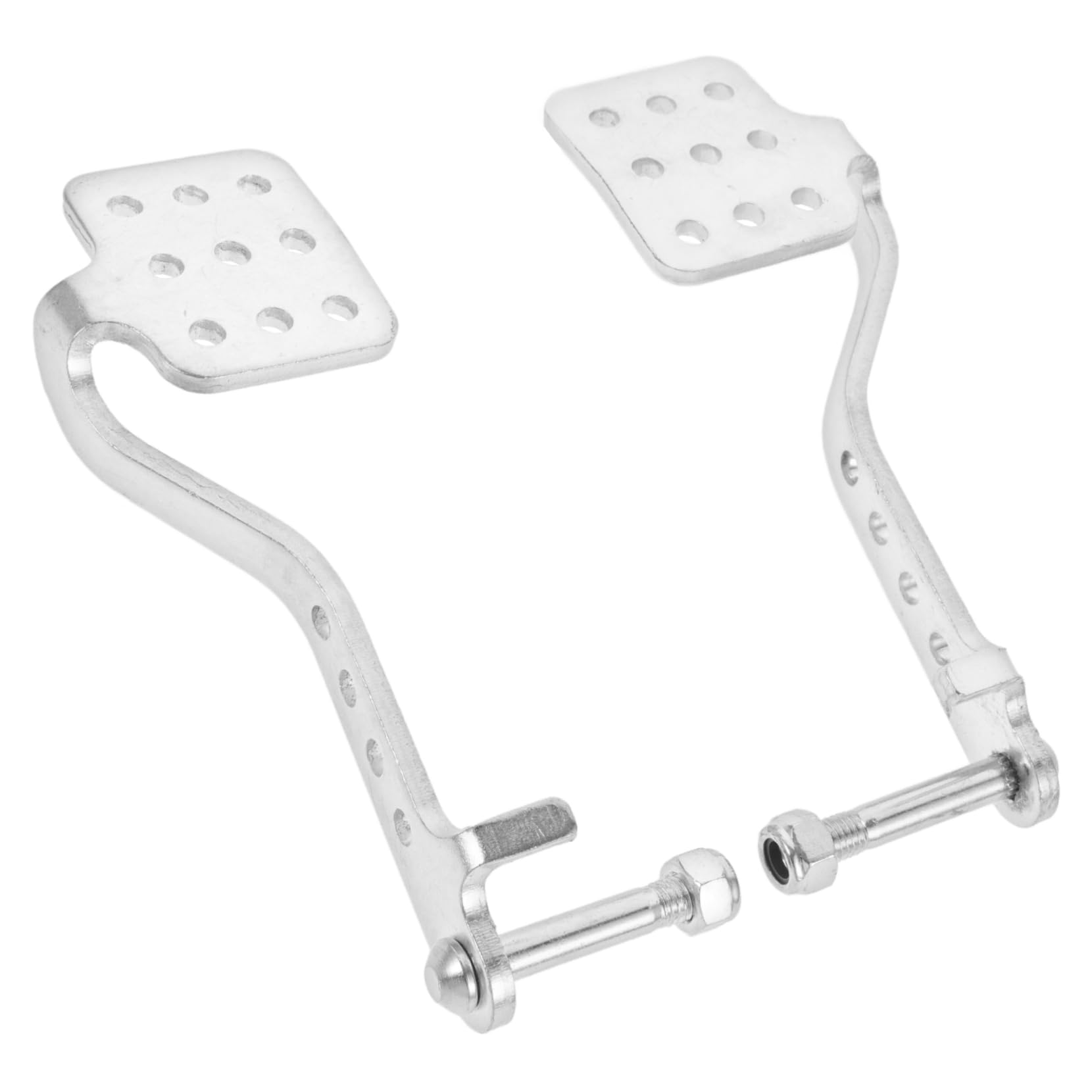 VINTORKY 1 Paar Go-Kart-Pedale Achse Gaspedalsatz Motor Kart fahren Lenkung Auto Bremspedal für Go Kart Präzisionspedale für Go Kart Kart-Pedal-Set Bremspedalsatz Gaspedale Aluminium Silver von VINTORKY