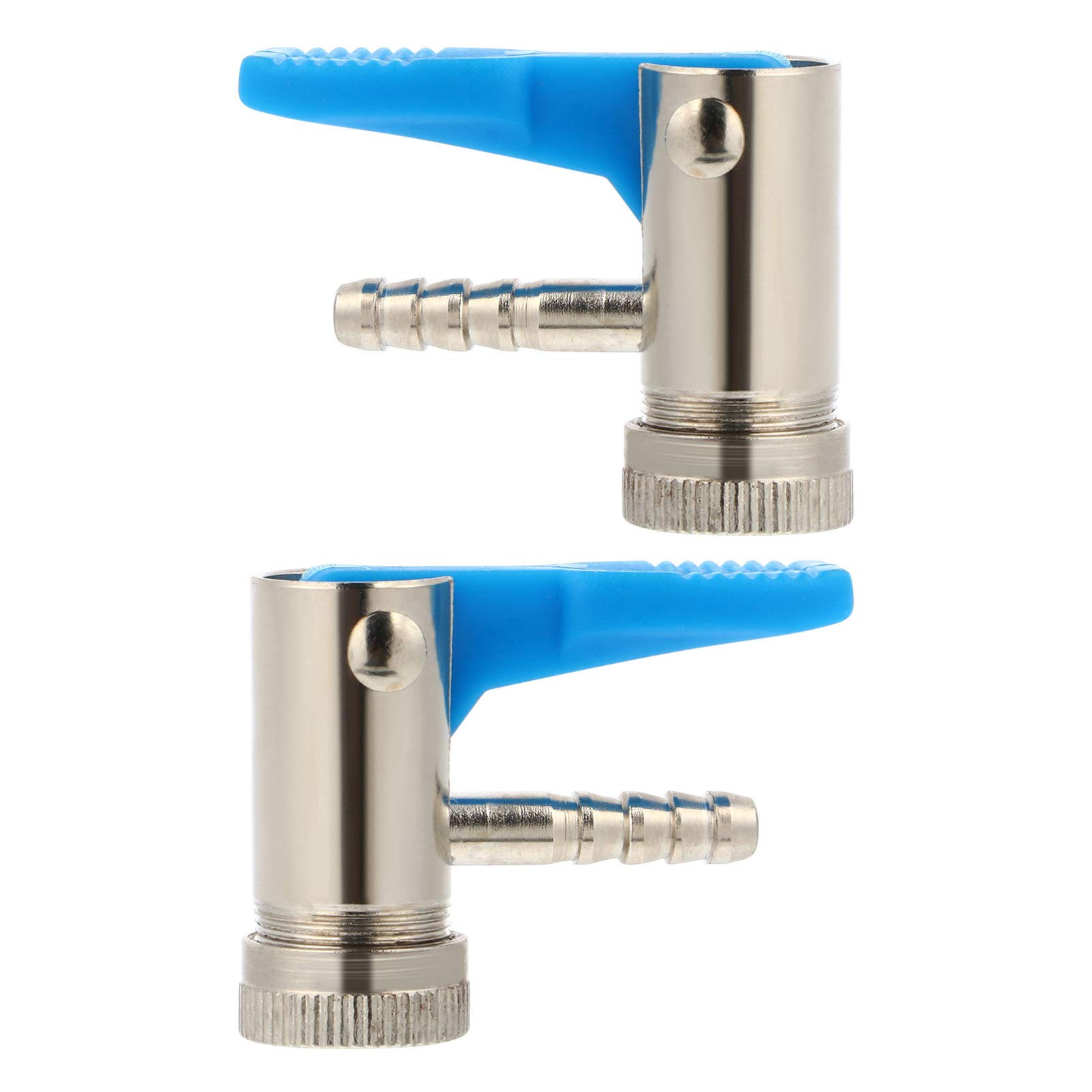 VINTORKY 2St Aufblasbares Spannfutter Kompressor Stecker autozubehör pkw zubehör Schlauchadapter schlauchklemme Reifenluftanschluss Reifenfüller Clip Vernickeltes Eisen Blue von VINTORKY