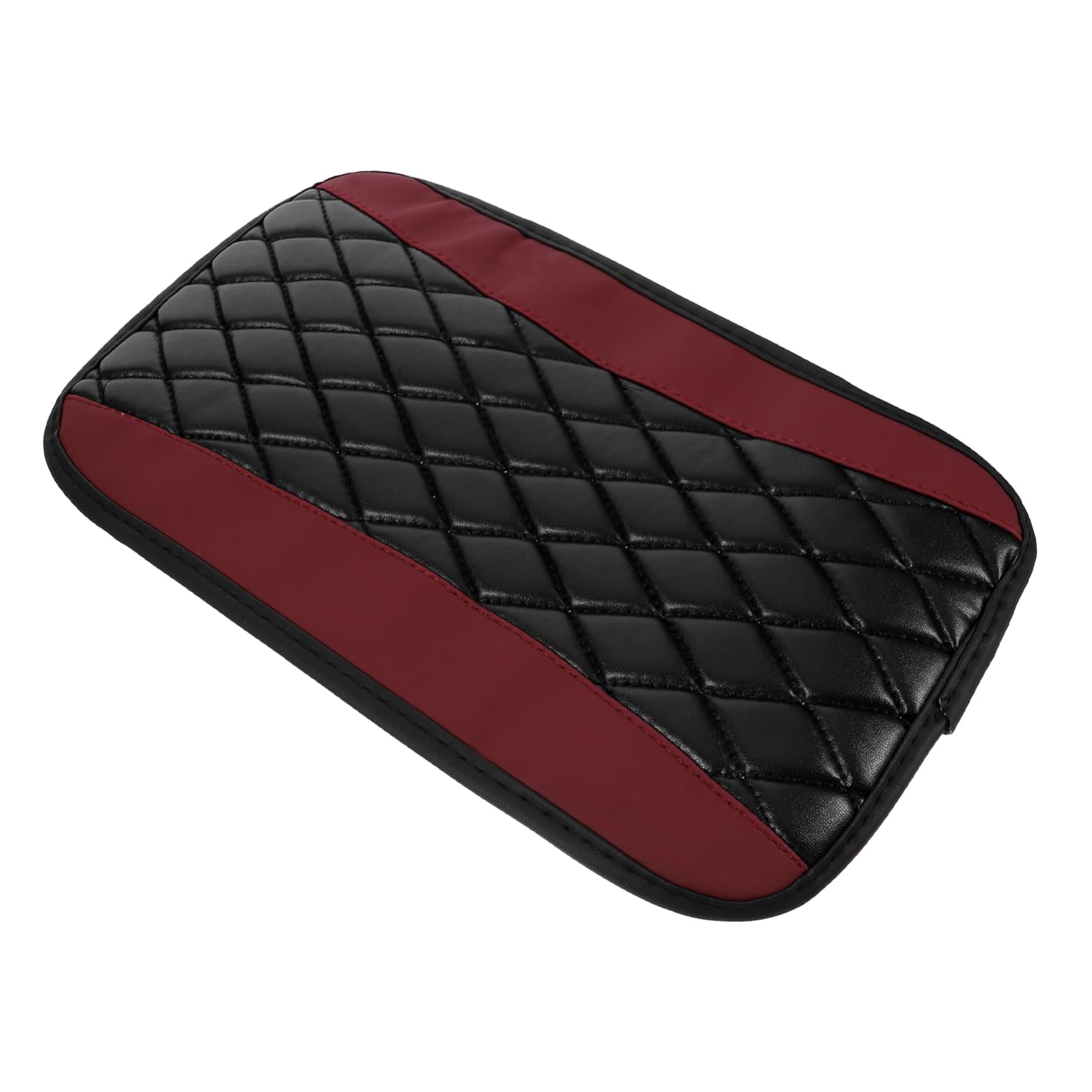 VINTORKY PU Auto Armlehnenbezug Anti Rutsch Armrest Pad Für Mittelkonsole Eleganter Gepolsterter Schutz Weinrot Universal Passform Für Alle Fahrzeuge von VINTORKY