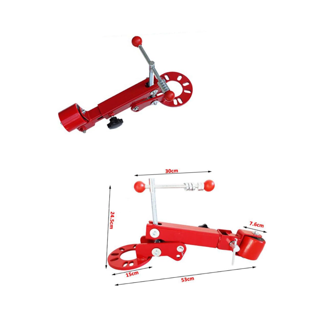 VINTORKY Rollenwerkzeug Collision repair tool Heavy duty rolling tool Wheel arch reforming tool Auto Bausatz Werkzeug zum Rollen von Radläufen Reparatursatz Rollwerkzeug Bördelgerät rot von VINTORKY