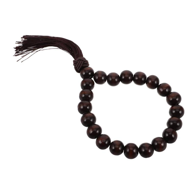 VINTORKY Stand Buddhistischer Perlenornamente Chakra-armbänder Handperle Im Antiken Stil Muslimischer Rosenkranz Tasbuh Buddha-armband Mala-perlen Buddha-perlen Mala-armband Holz Dark Brown von VINTORKY