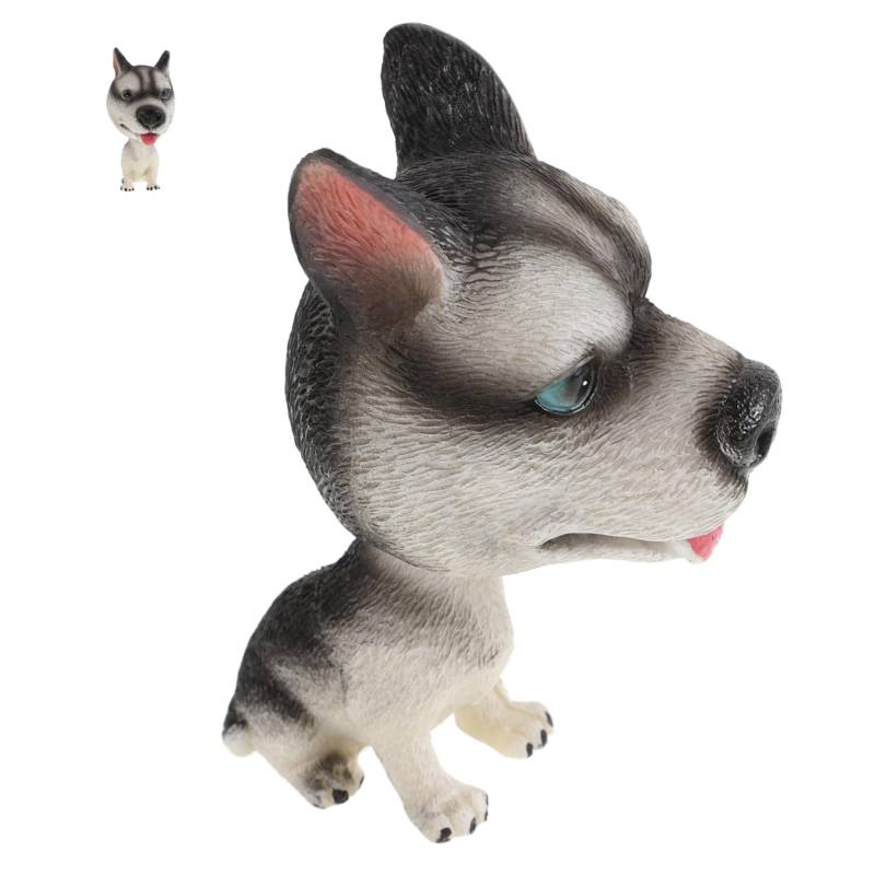 VINTORKY üße Cartoon Hund Figurine Für Auto Wackelkopf Hund Dekoration Aus Resin Lustiges Dashboard Zubehör Für Frauen Niedliche Auto Innenausstattung Und Accessoires von VINTORKY