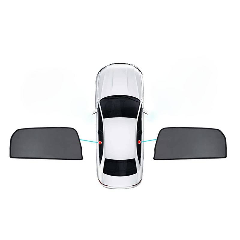 Auto Sonnenschutz für V-W Sharan, Magnetischer Seitenfenster Sonnenblende,Blend Sonnenstrahlenschutz Seiten und Heckscheiben Sonnenblenden, 2PCS Rear Side Window von VIPHID