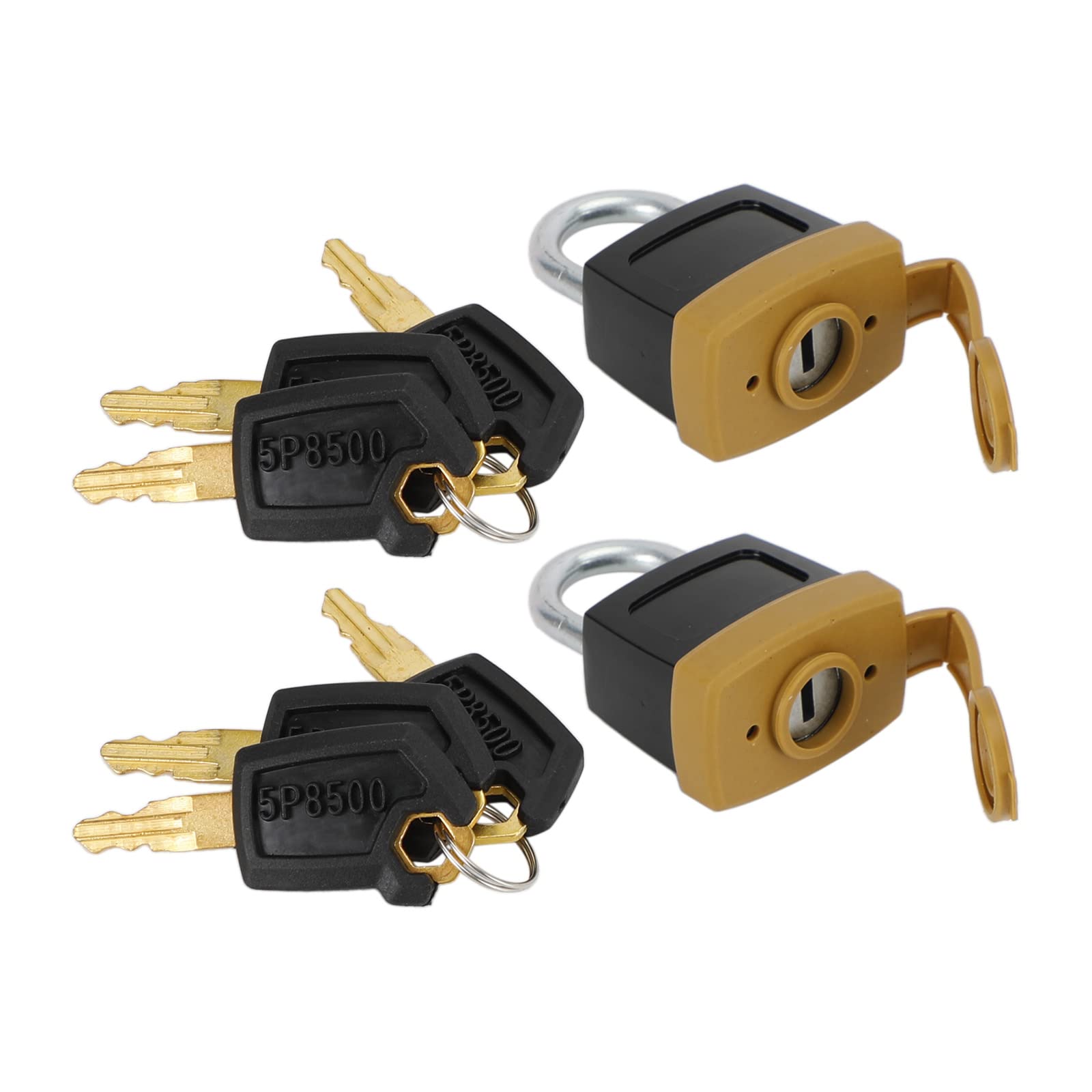 VIPIH 2Set Padlock Pad Lock W/6 New Keys Fit für Caterpillar (CAT) 5P8500 246-2641 von VIPIH