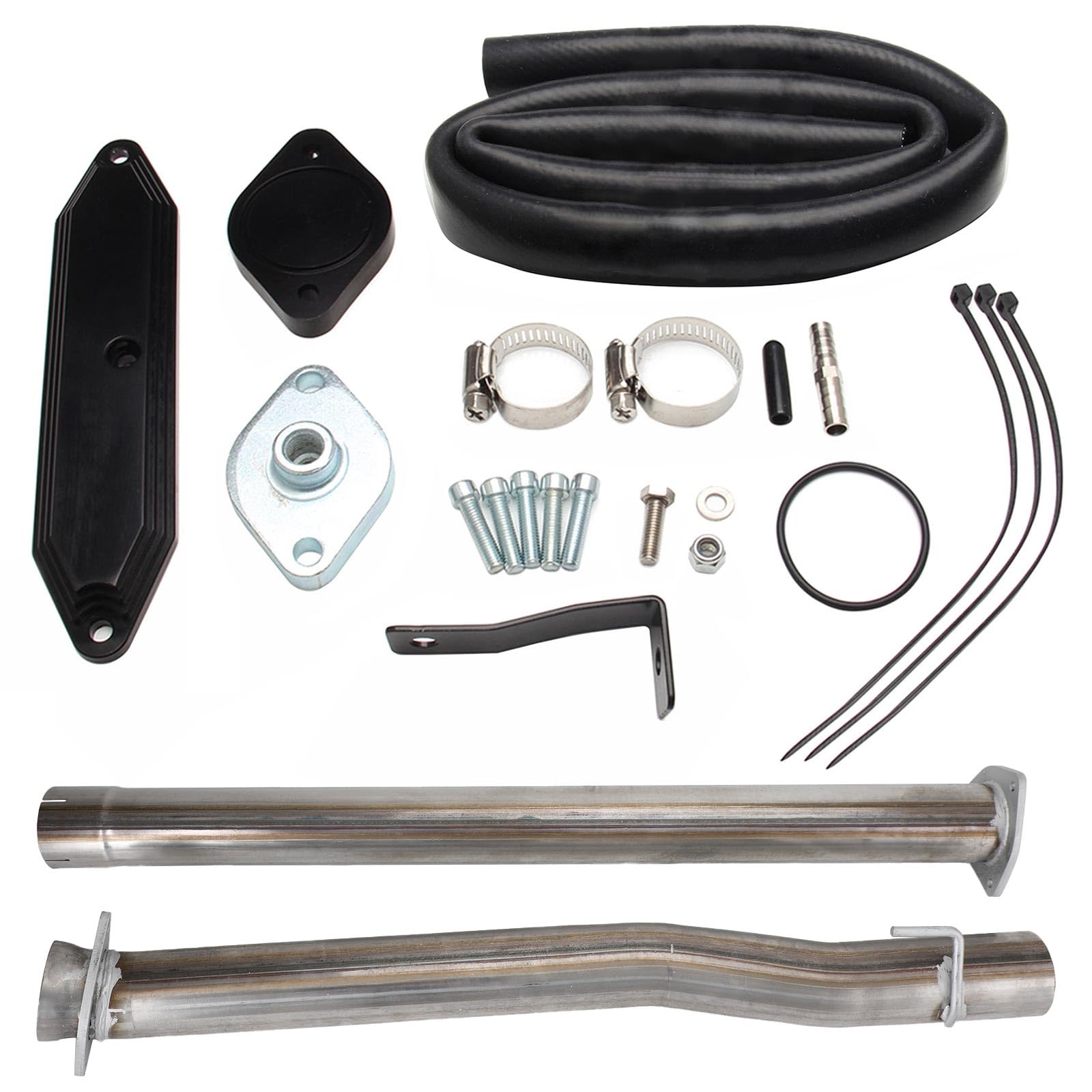 VIPIH 4“ Schalldämpfer Auspuffrohr + EGR Delete Kit für 11-22 6.7L Fit für Ford F250 F350 F450 von VIPIH