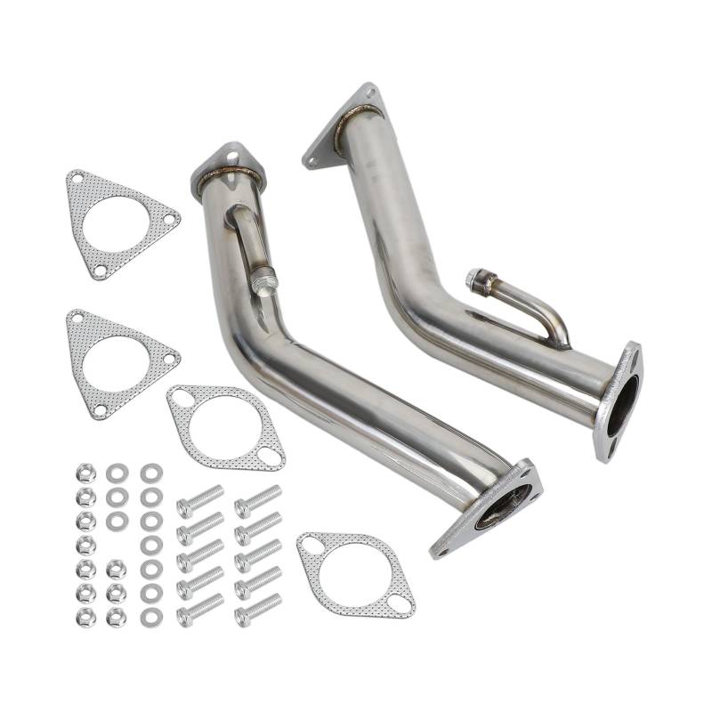 VIPIH Nissan 370Z/Passend für Infiniti G37/Q50 2.50 Testrohre - Chrom, Mandrel-Bends“ von VIPIH