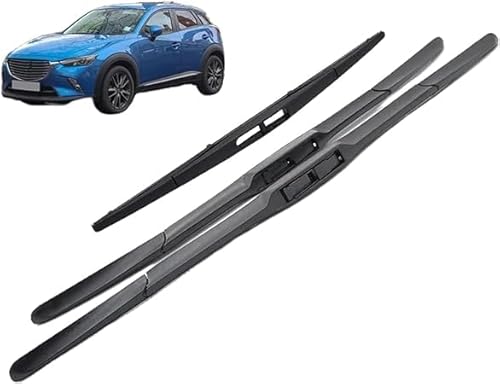 2 StüCk Auto Scheibenwischer Vorne FüR Mazda CX-3 CX3 2014–2023, 22"+18"+10", Hochwertige WischerbläTter Gummi ErsatzwischbläTter von VIPOD