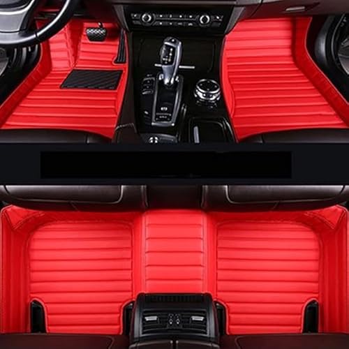 Auto Bodenmatte Fußmatten für Toyota GT 86 2013-2021, Wasserfest Antirutsch Verschmutzung rutschfeste Automatten Set,Red von VIPOD