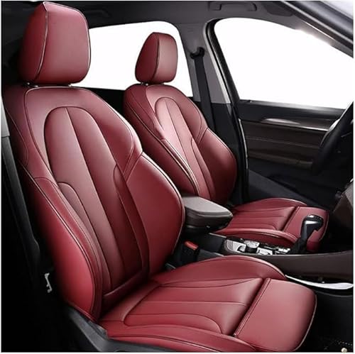 VIPOER SitzbezüGesets FüR Audi S5 B8/8T Coupe 2007-2012, Auto-SchonbezüGe Wasserdicht Sitzschoner Schonbezug Leder Anti-Rutsch Sitzheizung,Wine Red von VIPOER