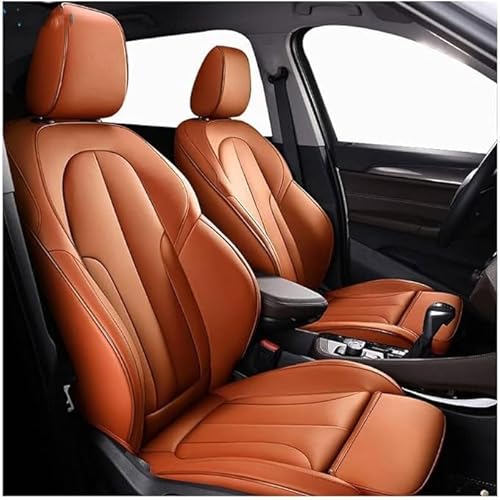 VIPOER SitzbezüGesets FüR Audi S5 B8/8T Sportback 2009-2012, Auto-SchonbezüGe Wasserdicht Sitzschoner Schonbezug Leder Anti-Rutsch Sitzheizung,Orange von VIPOER