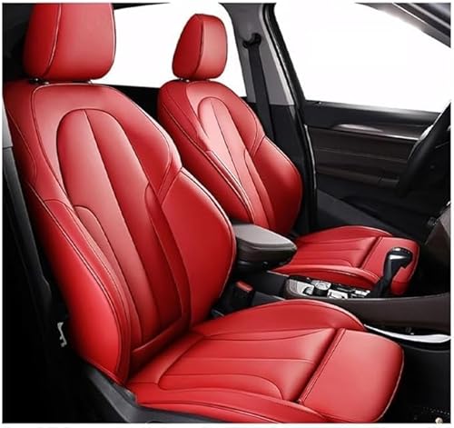 VIPOER SitzbezüGesets FüR Hyundai Ioniq 5 2021 2022 2023, Auto-SchonbezüGe Wasserdicht Sitzschoner Schonbezug Leder Anti-Rutsch Sitzheizung,Red von VIPOER