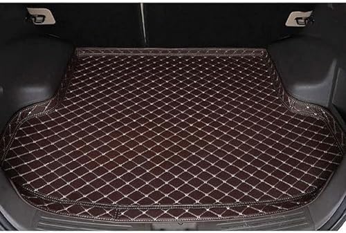 Auto Leder Kofferraummatte Für Jaguar XEL 2020-2023, Wasserabweisend Kofferraumwanne Schutzmatten Cargo Mat Innenzubehör,Coffee von VIPOEX