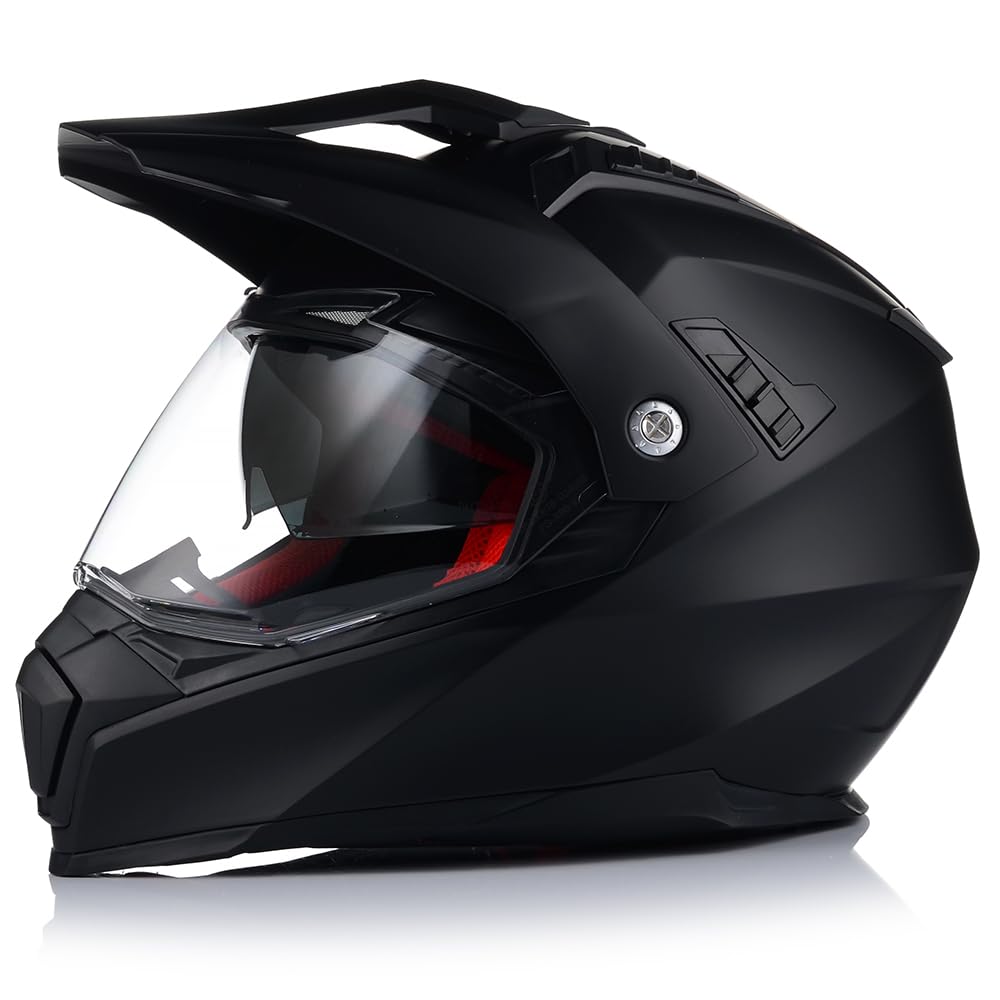 Motocross Helm mit Sonnenblende | VITO Molino | Herren und Damen | ATV Quad Enduro Helm | ECE 22.06 Zertifiziert | Motorradhelm mit Doppelvisier (L (59-60cm)) von VITO Helmets