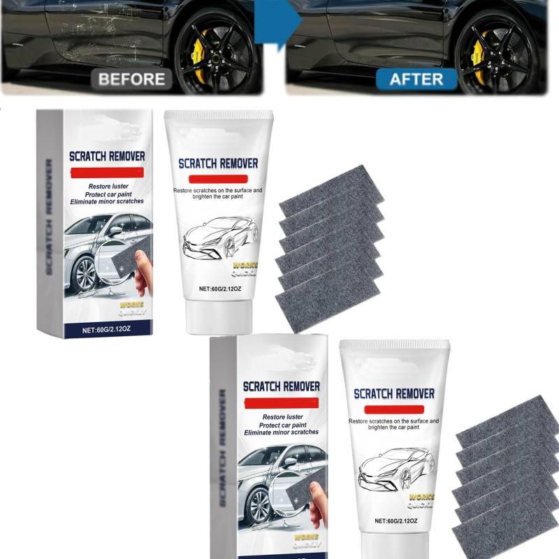 Nano Sparkle Cloth Car Scratch Remover, Upgrade Nano Sparkle Cloth Car Scratch Remover, 2024 New Nano Sparkle Cloth with Car Paint Scratch Repair Paste (2 pcs) von VIUXL