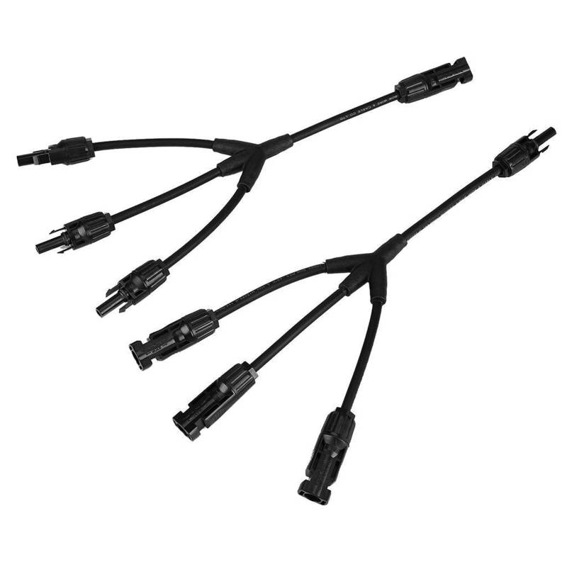 VIVLLEN Solar Panel Adapter Kabel Y Abzweigverbinder 3 Y Solar Kabel Stecker M/FFF & F/MMM Solar Verlängerungskabel PV Draht Adapter von VIVLLEN